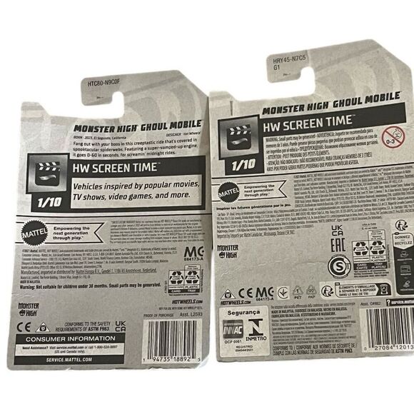 Mattel Monster High Hot Wheels Lot of 2 - Picture 2 of 2